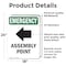Signmission Assembly Point (Left Arrow) With Symbol, 18 in W x Rectangle, Vinyl Decal OS-2PACK-EM-D-1824-V-10430 - alternate 5